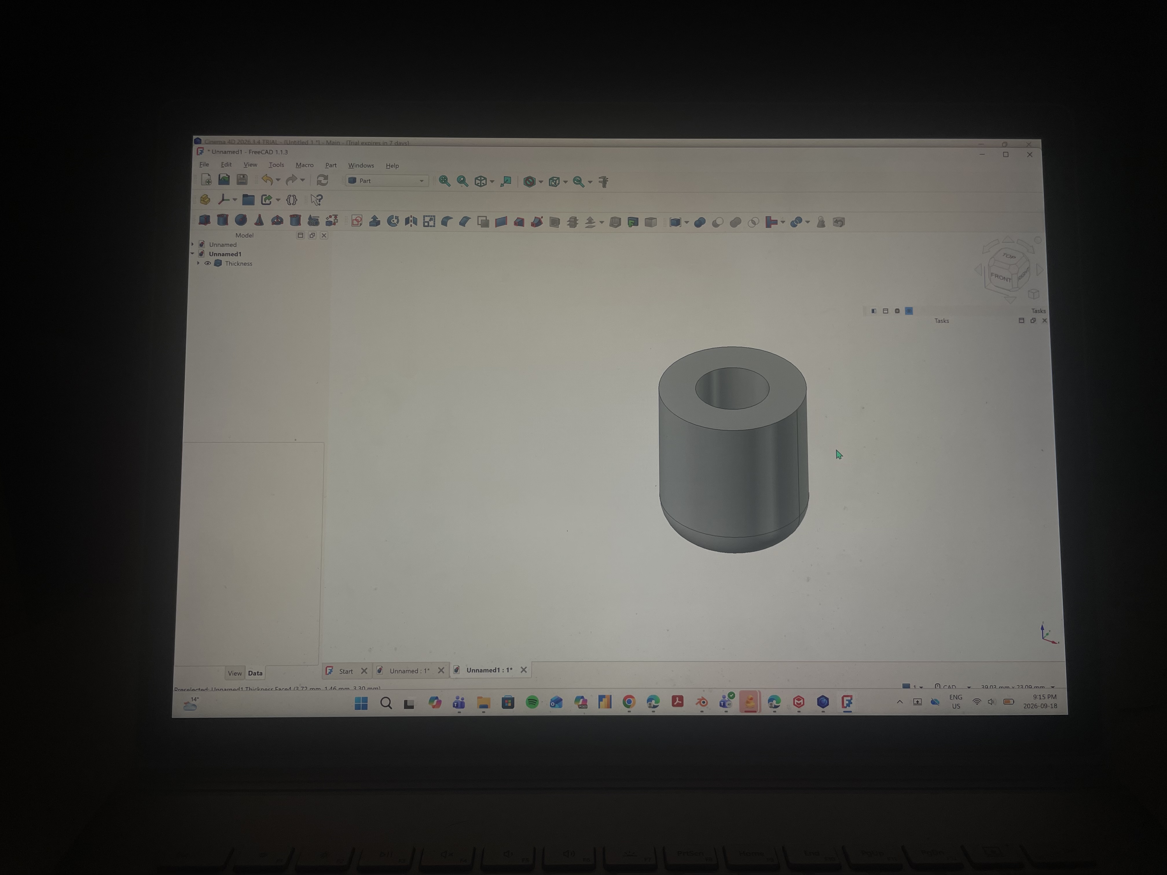 Process Testing in FreeCAD